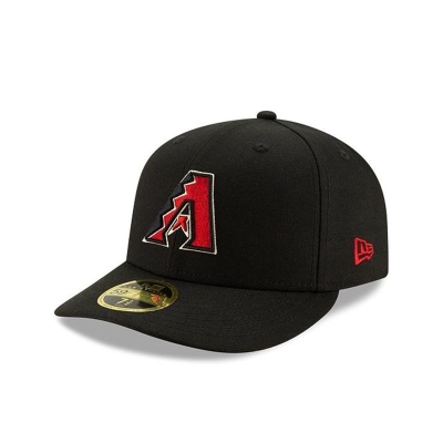 Black Arizona Diamondbacks Hat - New Era MLB Authentic Collection Low Profile 59FIFTY Fitted Caps USA7938541